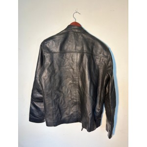 Men Genuine Lambskin Leather Motorcycle Slim Fit Jacket Bomber Biker Jacket - Fk