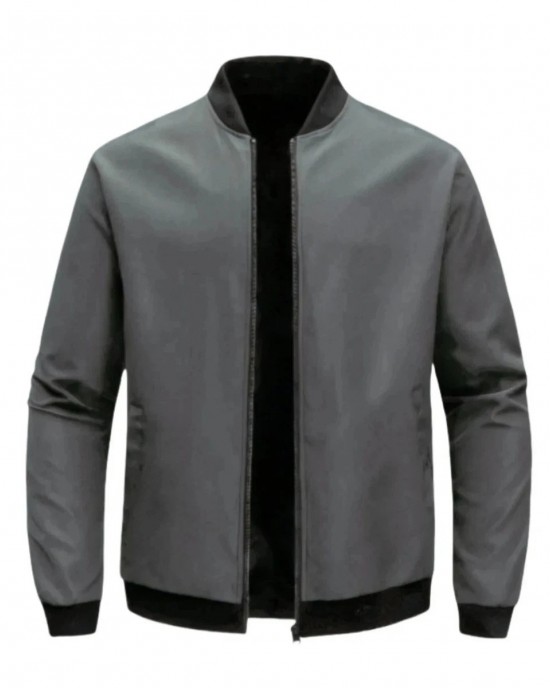 Men's Lightweight Bomber Jacket Full Zip Thin Casual Spring Fall Work Coat - army green