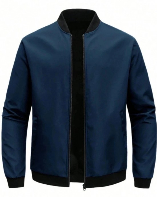 Men's Lightweight Bomber Jacket Full Zip Thin Casual Spring Fall Work Coat - army green