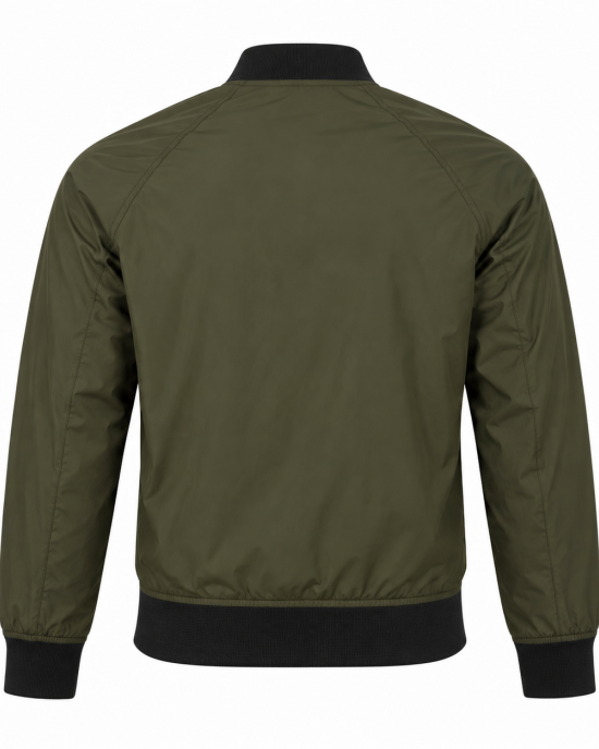 Men's Spring Fall Thin Bomber Jacket Full-Zip Sportswear Lightweight Casual Coat