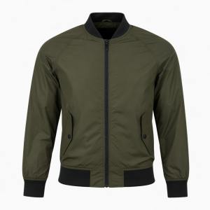 Men's Spring Fall Thin Bomber Jacket Full-Zip Sportswear Lightweight Casual Coat