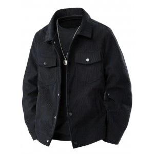 Men's Lightweight Bomber Jacket Spring Fall Thin Casual Coat Full-Work Coats - black