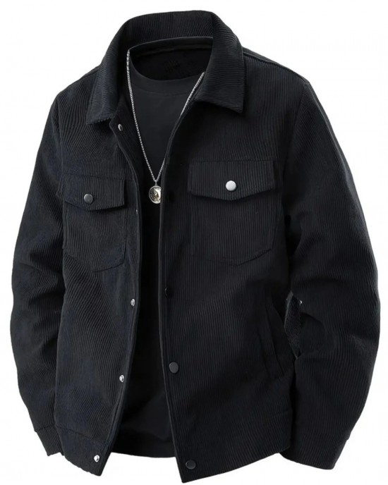 Men's Lightweight Bomber Jacket Spring Fall Thin Casual Coat Full-Work Coats - black