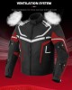 Mens Motorbike Jacket Waterproof Ce Armoured for Bikers Coat Cordura Textile - Black