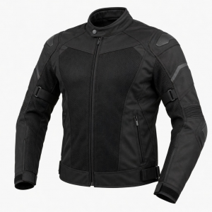 Men's Waterproof Motorcycle Jacket Cordura Ce Armored Breathable Summer Riding - Black