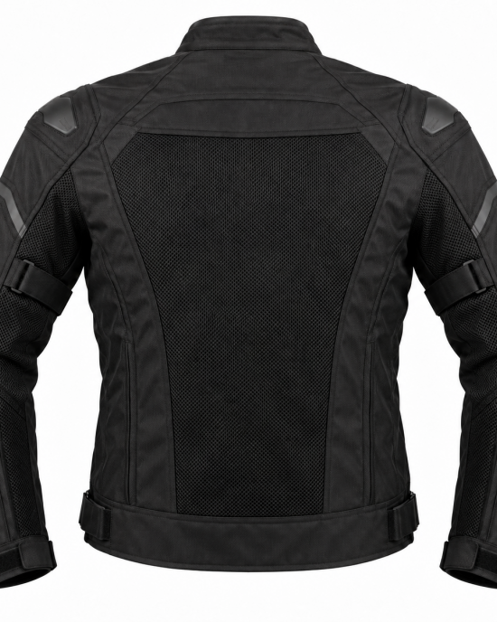 Men's Waterproof Motorcycle Jacket Cordura Ce Armored Breathable Summer Riding - Black