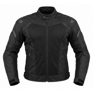 Men's Waterproof Motorcycle Jacket Cordura Ce Armored Breathable Summer Riding - Black