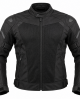 Men's Waterproof Motorcycle Jacket Cordura Ce Armored Breathable Summer Riding - Black