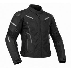 Men's Motorcycle Jacket Cordura Waterproof Riding Ce Approved Protective Gear - BLACK