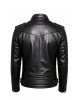 Men's Black Genuine Leather Biker Jacket Motorcycle Slim Fit Zip Coat Classic