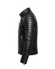 Men's Black Genuine Leather Biker Jacket Motorcycle Slim Fit Zip Coat Classic