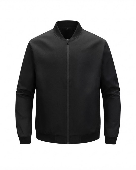 Men's Bomber Jacket Baseball Style Slim Fit Casual Outerwear - Skin