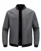Men's Bomber Jacket Baseball Style Slim Fit Casual Outerwear - Skin