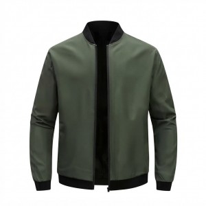 Men's Bomber Jacket Baseball Style Slim Fit Casual Outerwear - Skin