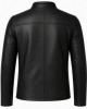 Mens Black Real Lambskin Leather Jacket Slim Fit Cafe Racer Biker Stand Collar
