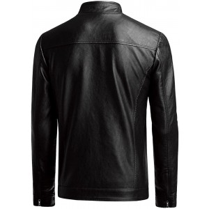 Men's Genuine Lambskin Leather Jacket Slim Fit Motorcycle Jacket