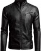 Men's Genuine Lambskin Leather Jacket Slim Fit Motorcycle Jacket